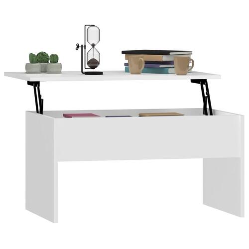 Sofabord 80x50,5x41,5 cm konstrueret træ hvid