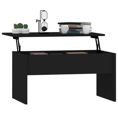 Sofabord 80x50,5x41,5 cm konstrueret træ sort