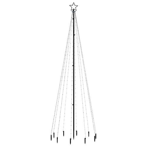 Juletræ med spyd 310 LED'er 300 cm koldt hvidt lys