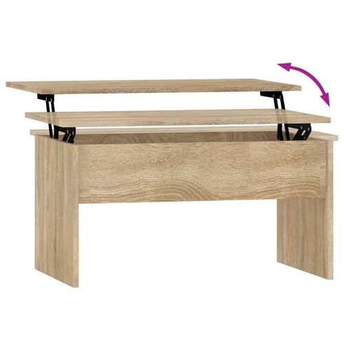 Sofabord 80x50,5x41,5 cm konstrueret træ sonoma-eg
