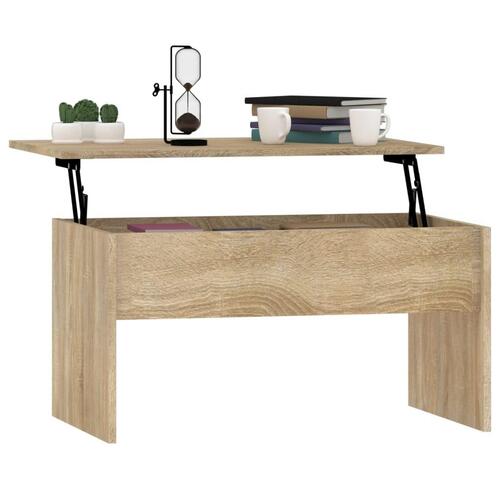 Sofabord 80x50,5x41,5 cm konstrueret træ sonoma-eg