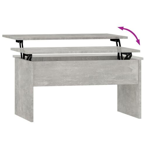 Sofabord 80x50,5x41,5 cm konstrueret træ betongrå