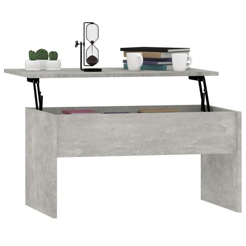 Sofabord 80x50,5x41,5 cm konstrueret træ betongrå