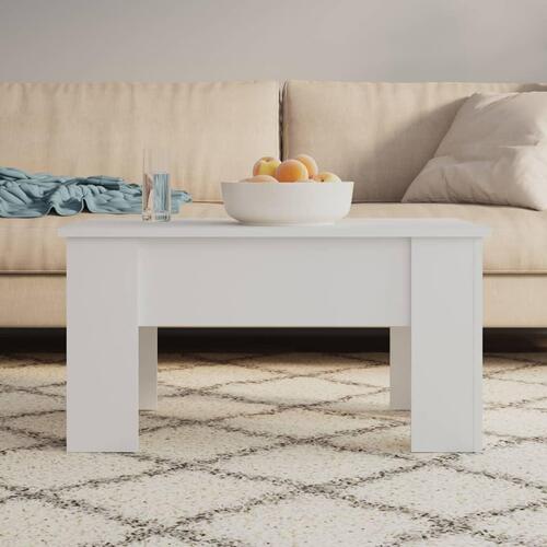 Sofabord 79x49x41 cm konstrueret træ hvid