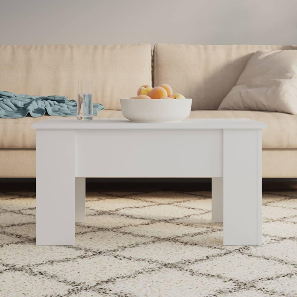 Sofabord 79x49x41 cm konstrueret træ hvid