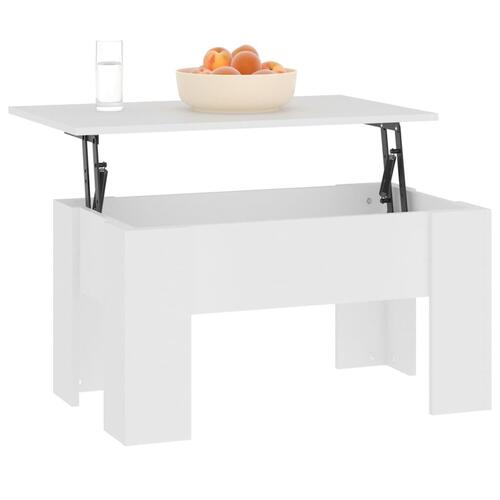 Sofabord 79x49x41 cm konstrueret træ hvid