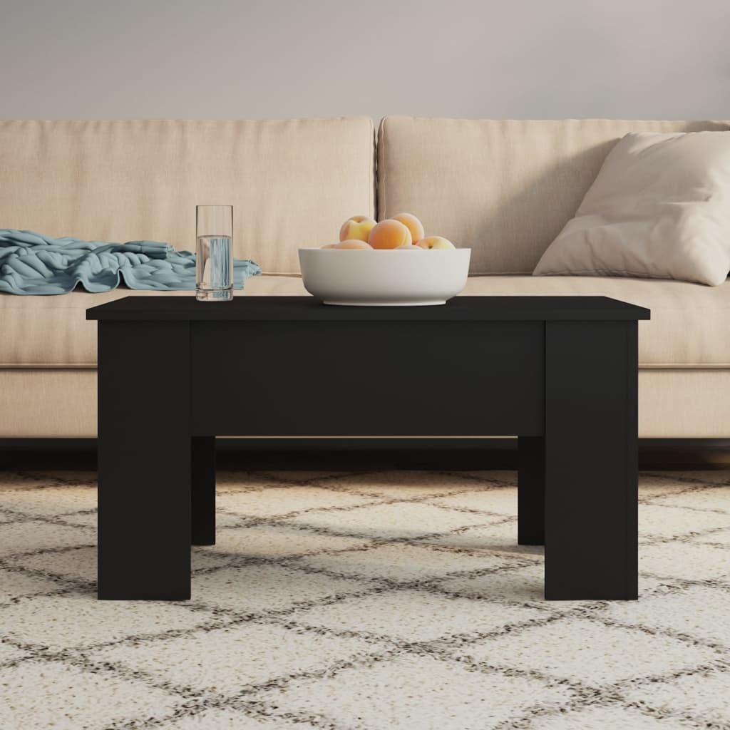 Sofabord 79x49x41 cm konstrueret træ sort