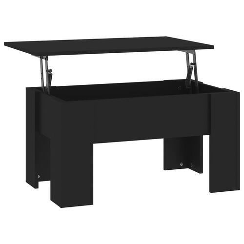 Sofabord 79x49x41 cm konstrueret træ sort
