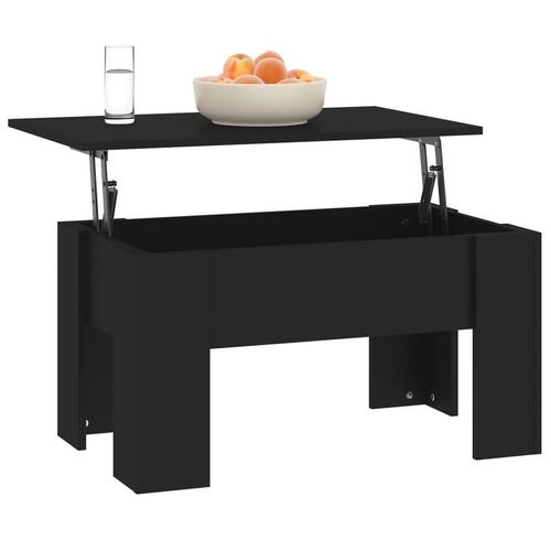 Sofabord 79x49x41 cm konstrueret træ sort