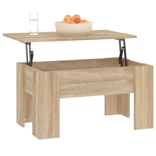 Sofabord 79x49x41 cm konstrueret træ sonoma-eg