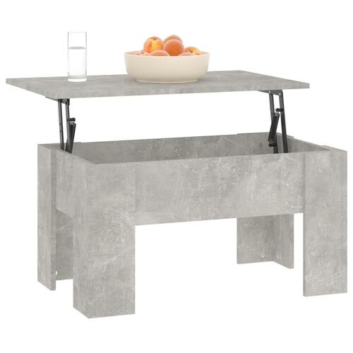 Sofabord 79x49x41 cm konstrueret træ betongrå