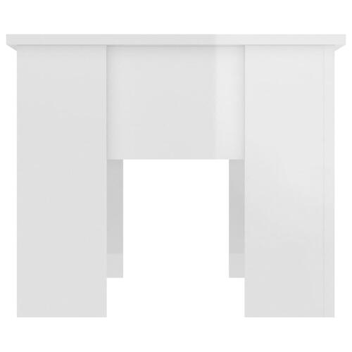 Sofabord 79x49x41 cm konstrueret træ hvid højglans