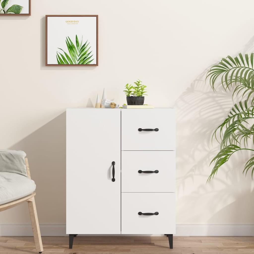 Skænk 69,5x34x90 cm konstrueret træ hvid