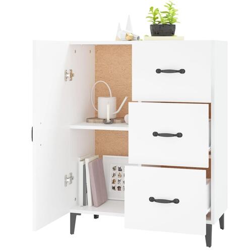 Skænk 69,5x34x90 cm konstrueret træ hvid