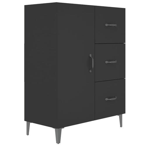 Skænk 69,5x34x90 cm konstrueret træ sort