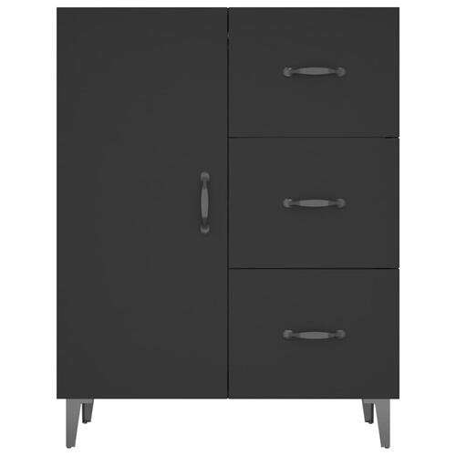 Skænk 69,5x34x90 cm konstrueret træ sort