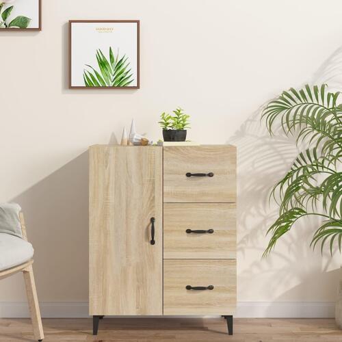 Skænk 69,5x34x90 cm konstrueret træ sonoma-eg