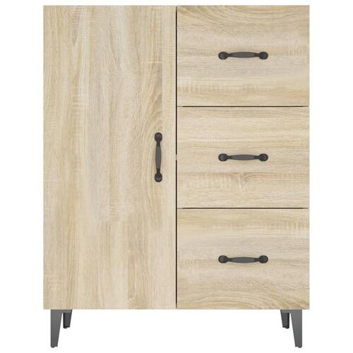 Skænk 69,5x34x90 cm konstrueret træ sonoma-eg