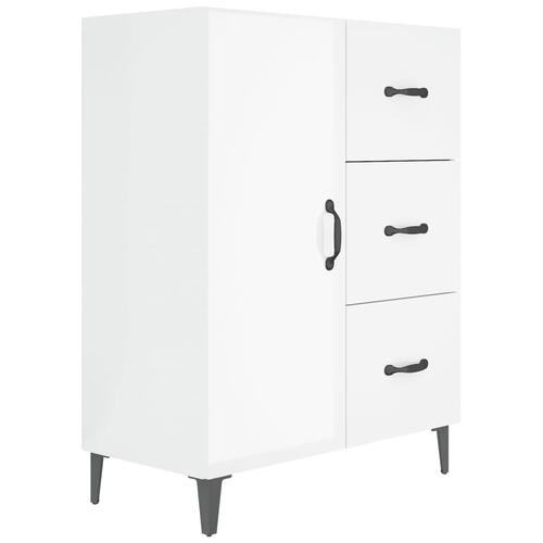 Skænk 69,5x34x90 cm konstrueret træ hvid højglans