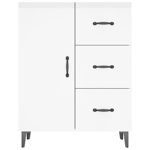 Skænk 69,5x34x90 cm konstrueret træ hvid højglans