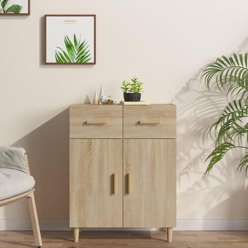 Skænk 69,5x34x89 cm konstrueret træ sonoma-eg