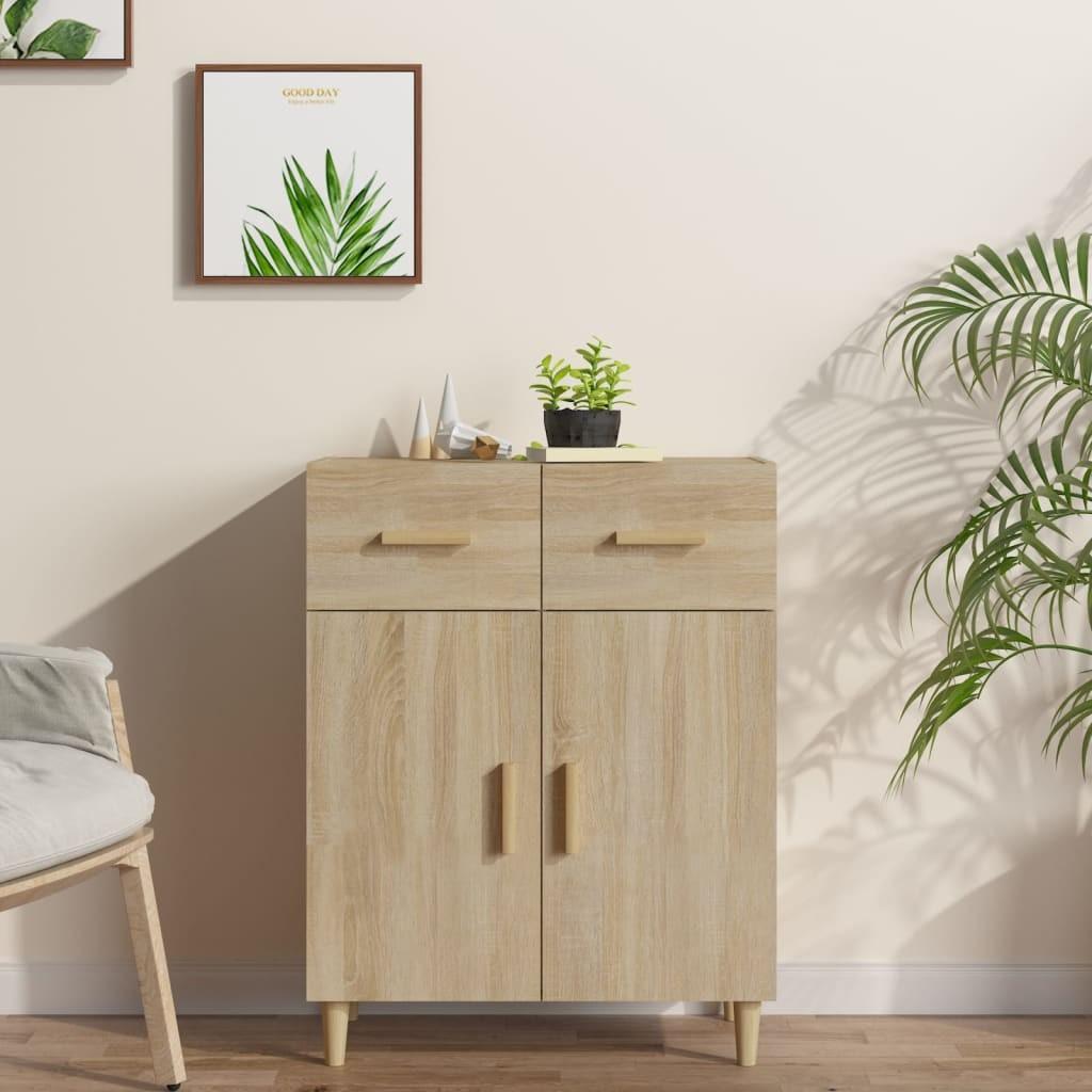 Skænk 69,5x34x89 cm konstrueret træ sonoma-eg