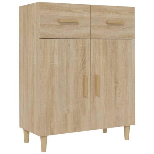 Skænk 69,5x34x89 cm konstrueret træ sonoma-eg