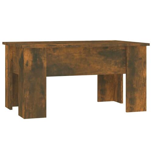 Sofabord 79x49x41 cm konstrueret træ røget egetræ
