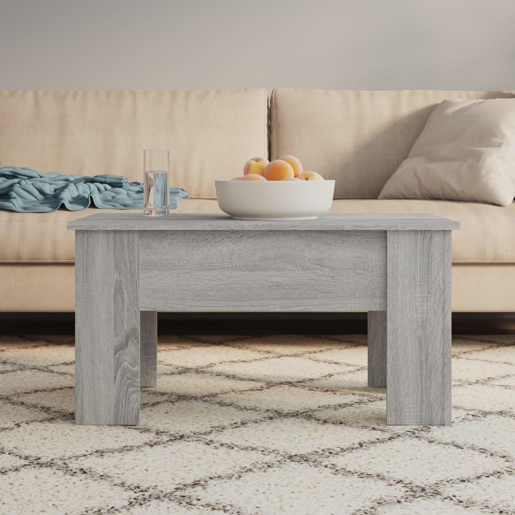 Sofabord 79x49x41 cm konstrueret træ grå sonoma-eg
