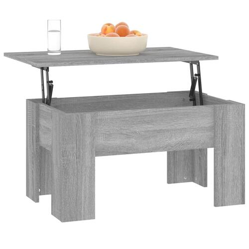 Sofabord 79x49x41 cm konstrueret træ grå sonoma-eg