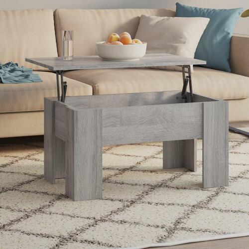 Sofabord 79x49x41 cm konstrueret træ grå sonoma-eg