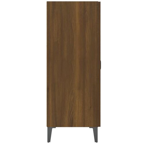 Skænk 69,5x34x90 cm konstrueret træ brun egetræsfarve