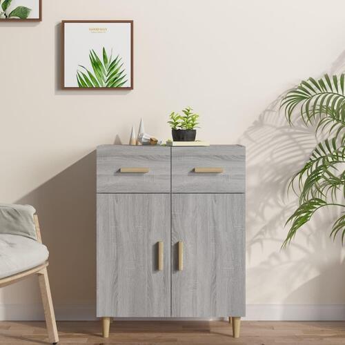 Skænk 69,5x34x89 cm konstrueret træ grå sonoma-eg