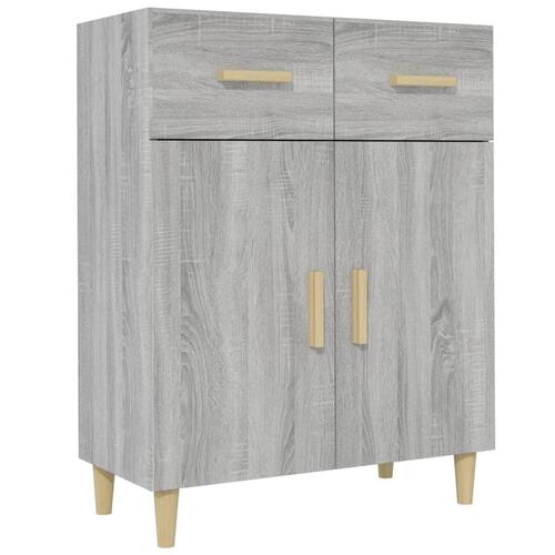 Skænk 69,5x34x89 cm konstrueret træ grå sonoma-eg