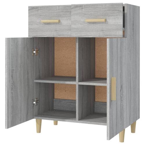 Skænk 69,5x34x89 cm konstrueret træ grå sonoma-eg
