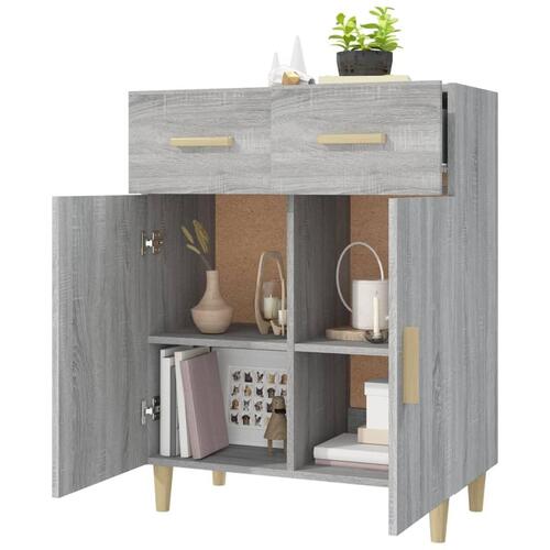 Skænk 69,5x34x89 cm konstrueret træ grå sonoma-eg
