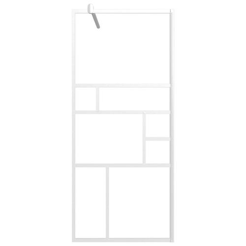 Brusevæg 80x195 cm sikkerhedsglas hvid