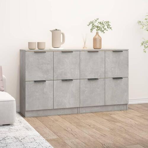 Skænke 2 stk. 60x30x70 cm konstrueret træ betongrå