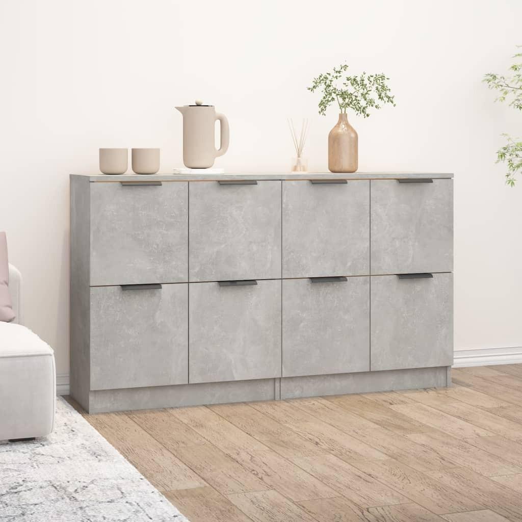 Skænke 2 stk. 60x30x70 cm konstrueret træ betongrå