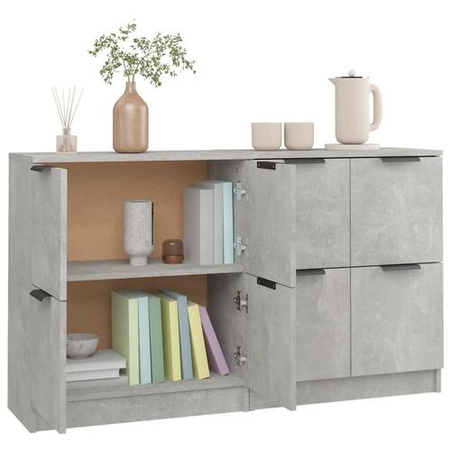 Skænke 2 stk. 60x30x70 cm konstrueret træ betongrå