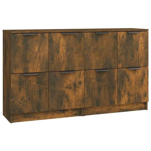 Skænke 2 stk. 60x30x70 cm konstrueret træ røget egetræsfarve