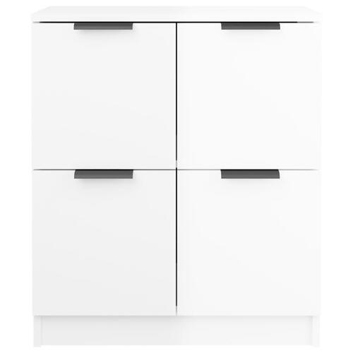 Skænk 60x30x70 cm konstrueret træ hvid højglans