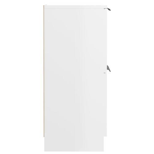 Skænk 60x30x70 cm konstrueret træ hvid højglans