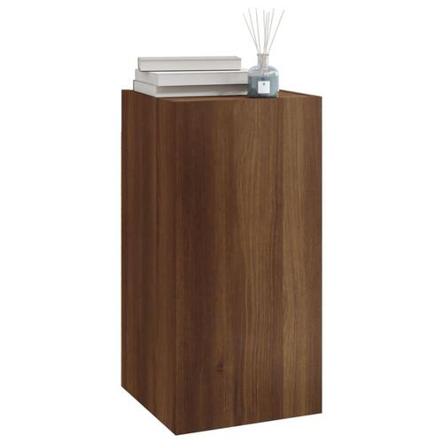 Tv-skab 30,5x30x60 cm konstrueret træ brun egetræsfarve