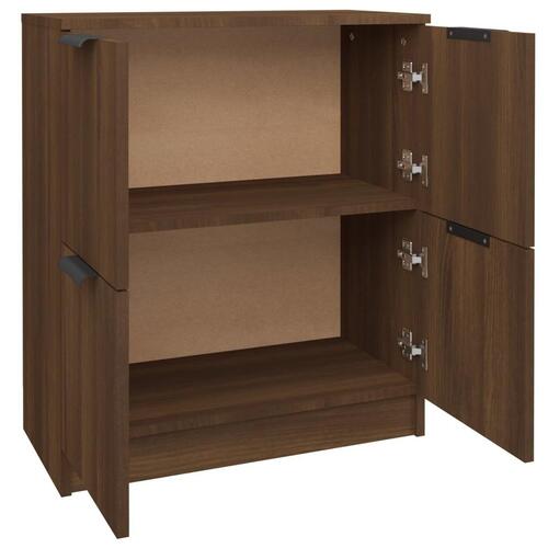Skænk 60x30x70 cm konstrueret træ brun egetræsfarve