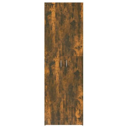 Kontorskab 60x32x190 cm konstrueret træ røget egetræ