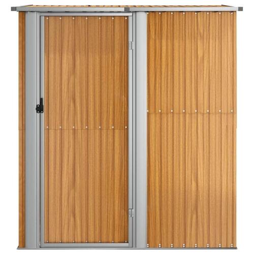 Haveskur 180,5x97x209,5 cm galvaniseret stål trælook