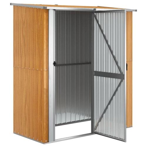 Haveskur 180,5x97x209,5 cm galvaniseret stål trælook