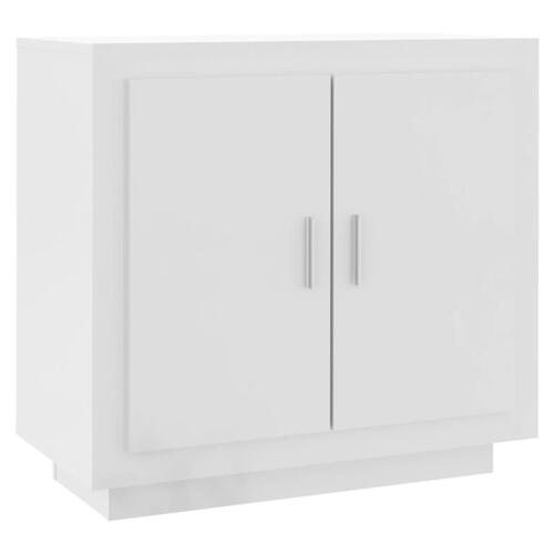 Skænk 80x40x75 cm konstrueret træ hvid højglans