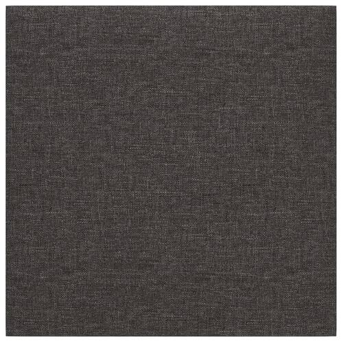 Vægpaneler 12 stk. 30x30 cm 1,08 m² stof mørkegrå